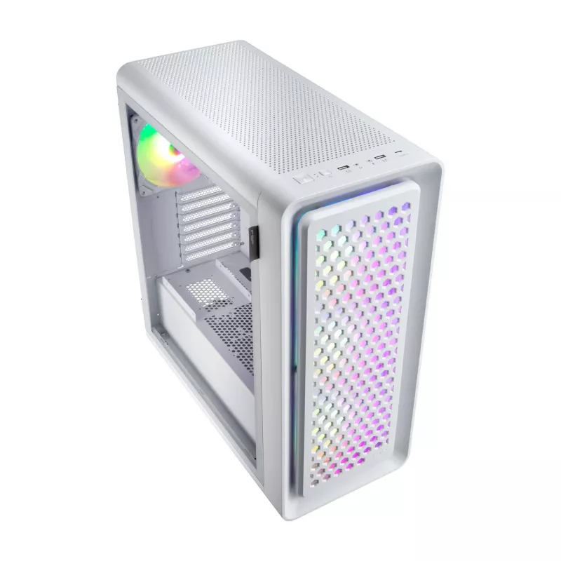 FSP CUT593P Obudowa Full Tower mITX, mATX, ATX Biała ARGB