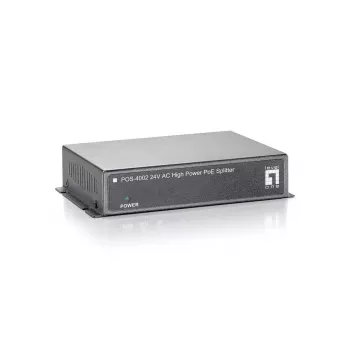 Rozdzielacz PoE LevelOne Fast Ethernet o dużej mocy, wyjście 24 V AC