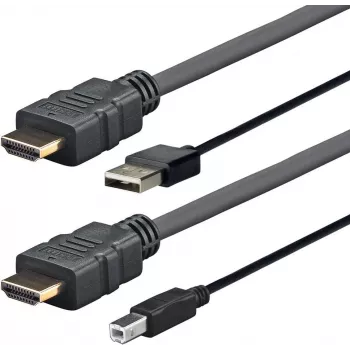 Vivolink PROHDMIUSBAB5AMP kabel wideo 5 m HDMI + USB Typ-A HDMI + USB Typ-B Czarny