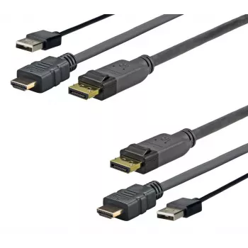 Adapter kabla wideo Vivolink PROHDMIUSBDP1 1 m DisplayPort HDMI + USB Czarny