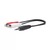 Vivolink PROMJMRCAF0.2 kabel audio 0,2 m 2 x RCA 3,5 mm Czarny