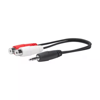 Vivolink PROMJMRCAF0.2 kabel audio 0,2 m 2 x RCA 3,5 mm Czarny