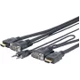 Vivolink PROVGAHDMIFLY3 adapter kabla wideo 3 m VGA (D-Sub) + 3,5 mm HDMI Typ A (Standard) Czarny