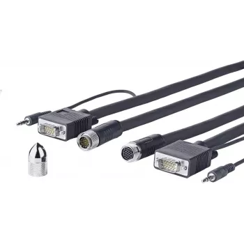 Vivolink PROVGASCW15 kabel VGA 15 m VGA (D-Sub) Czarny