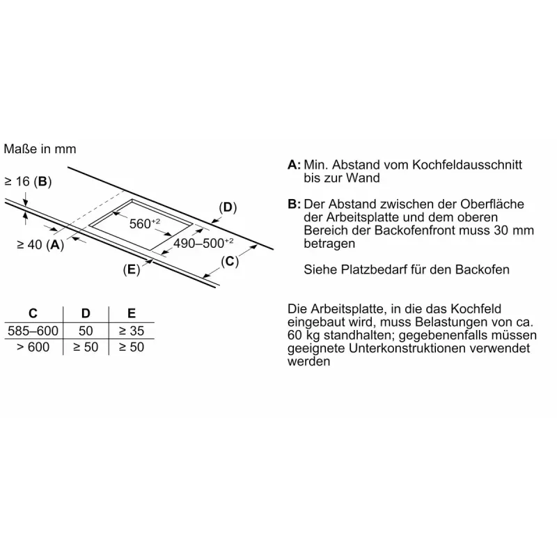 Bosch Serie 6 PXX645HC1E płyta kuchenna Czarny Do zabudowy 60 cm Płyta indukcyjna strefowa 4 stref(y)
