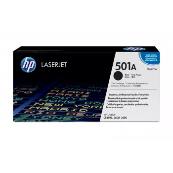 Oryginalny czarny toner HP 501A do drukarki LaserJet, wydajność 6000 stron, czarny, 1 szt.