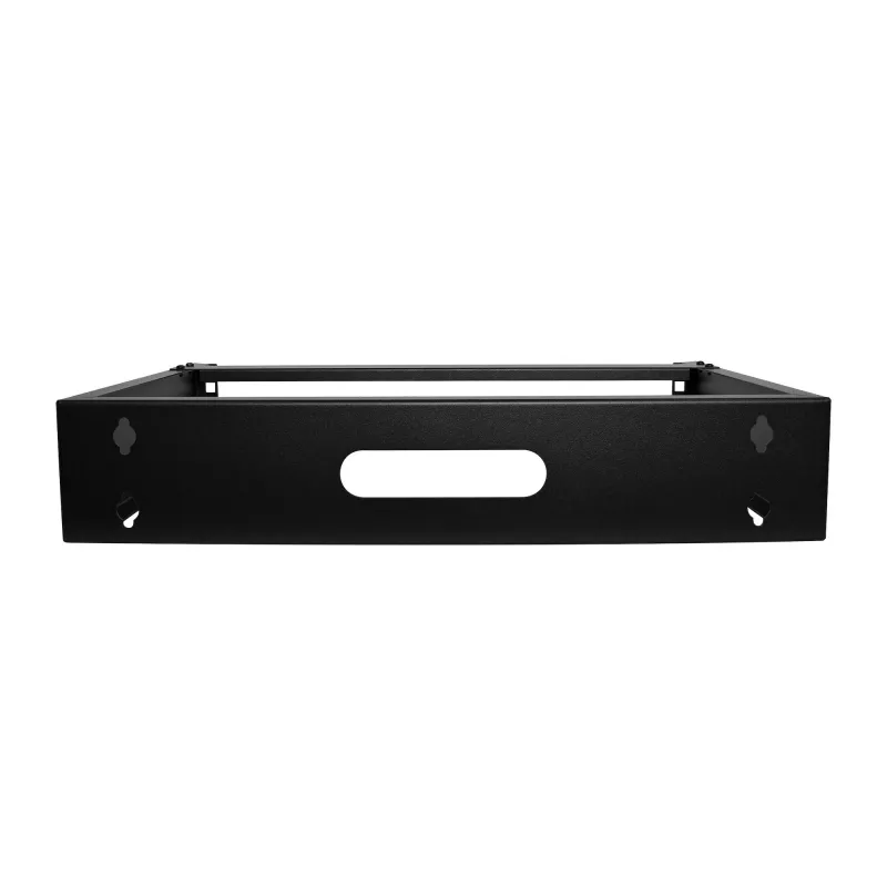 StarTech.com 2U Wall Mount sieciowy Rack - 14In. Deep (Low Profile) - 19 inch Uchwyt na panel krosowy do płytkiego serwera, sprzętu IT, przełączników sieciowych - 77lbs/35kg udźwig, czarny