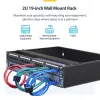 StarTech.com 2U Wall Mount sieciowy Rack - 14In. Deep (Low Profile) - 19 inch Uchwyt na panel krosowy do płytkiego serwera, sprzętu IT, przełączników sieciowych - 77lbs/35kg udźwig, czarny
