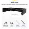 StarTech.com 2U Wall Mount sieciowy Rack - 14In. Deep (Low Profile) - 19 inch Uchwyt na panel krosowy do płytkiego serwera, sprzętu IT, przełączników sieciowych - 77lbs/35kg udźwig, czarny