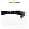 StarTech.com 2U Wall Mount sieciowy Rack - 14In. Deep (Low Profile) - 19 inch Uchwyt na panel krosowy do płytkiego serwera, sprzętu IT, przełączników sieciowych - 77lbs/35kg udźwig, czarny