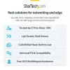 StarTech.com 2U Wall Mount sieciowy Rack - 14In. Deep (Low Profile) - 19 inch Uchwyt na panel krosowy do płytkiego serwera, sprzętu IT, przełączników sieciowych - 77lbs/35kg udźwig, czarny