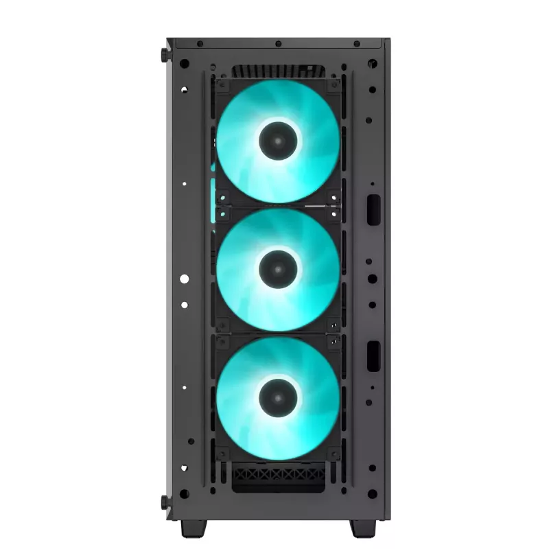 Obudowa PC DeepCool CC560 V2 Midi Tower Czarna — ATX/microATX, szkło hartowane, podświetlenie RGB z przodu, radiator przedni 360 mm, GPU 370 mm