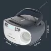 Przenośny boombox Reflexion RCR2260DAB biały/szary z tunerem DAB+/FM i odtwarzaczem CD
