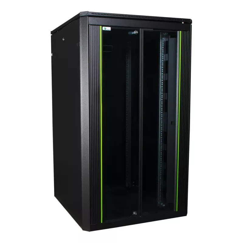 Wolnostojąca szafa rack LOGON RDL26U88BL 26U Czarna o udźwigu 600 kg