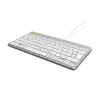Ergonomiczna klawiatura R-Go Tools R-Go Compact Break, kompaktowa klawiatura z oprogramowaniem do przerw, QWERTZ (DE), przewodowa, biała