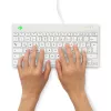 Ergonomiczna klawiatura R-Go Tools R-Go Compact Break, kompaktowa klawiatura z oprogramowaniem do przerw, QWERTZ (DE), przewodowa, biała