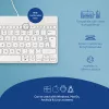 Ergonomiczna klawiatura R-Go Tools R-Go Compact Break, kompaktowa klawiatura z oprogramowaniem do przerw, QWERTZ (DE), przewodowa, biała
