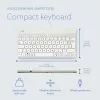 Ergonomiczna klawiatura R-Go Tools R-Go Compact Break, kompaktowa klawiatura z oprogramowaniem do przerw, QWERTZ (DE), przewodowa, biała