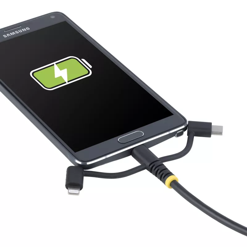 StarTech.com 1 m wytrzymały wielofunkcyjny kabel ładujący USB, USB na Lightning/Micro-USB/Type-C, certyfikat Apple MFi, osłona aramidowa, uniwersalny przewód ładujący 3 w 1 do iPhone/iPad/Android
