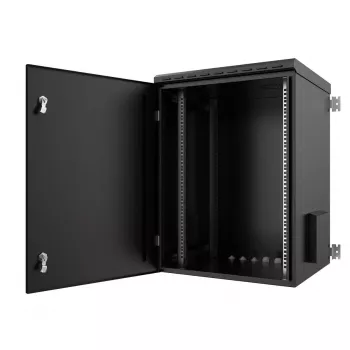 Szafka rack Lanview RWMIP55W16U60B 16U IP55 czarna 46 kg