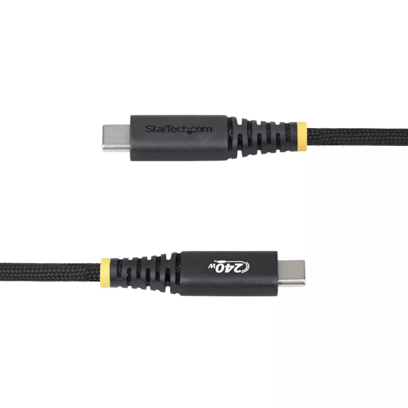 StarTech.com 6ft (2m) kabel ładujący USB-C, wytrzymały i ultra-elastyczny, 240W (5A) PD EPR, kabel do ładowania laptopa USB 2.0, certyfikat USB-IF, wytrzymały przewód ładujący USB-C
