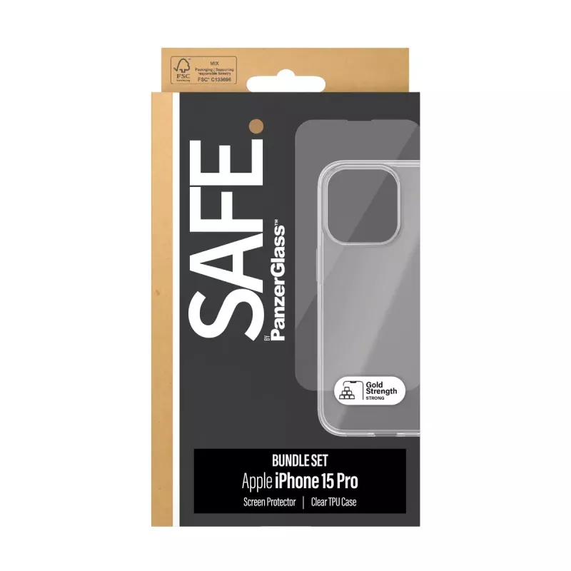 PanzerGlass SAFE. by ® 2-w-1 Pakiet iPhone 15 Pro