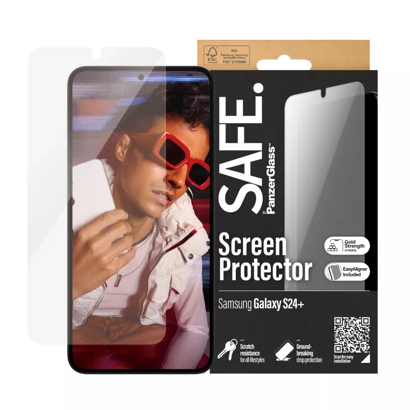 PanzerGlass SAFE. by ® Ochrona ekranu Samsung Galaxy S24+ | Ultra-Wide Fit z EasyAligner