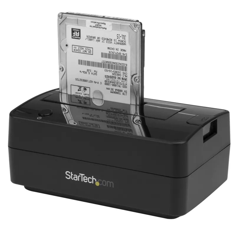 StarTech.com Stacja dokująca do dysków twardych SATA z pojedynczą wnęką USB 3.1 / eSATA, stacja dokująca USB 3.1 (10 Gb/s), zewnętrzna stacja dokująca do dysków SATA III HDD/SSD 2,5/3,5 inch, wnęka na dysk twardy ładowana od góry