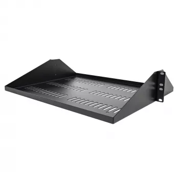 StarTech.com 2U Server Rack Shelf, Center Mounted Universal Vented Rackmount Cantilever Tray for 19 inch sieciowy Equipment Rack, Heavy Duty Steel, 200lb Capacity, 14 inch Deep, Czarny