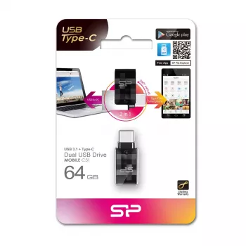 Pamięć USB flash Silicon Power 64 GB USB Typ-A USB Typ-C Mobile C31