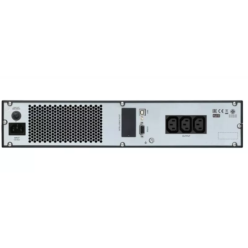 APC Easy UPS On-Line, 1000VA/800W, Rackmount 2U, 230V, 3x IEC C13 outlets, Intelligent Card Slot, LCD, bez zestawu szyn