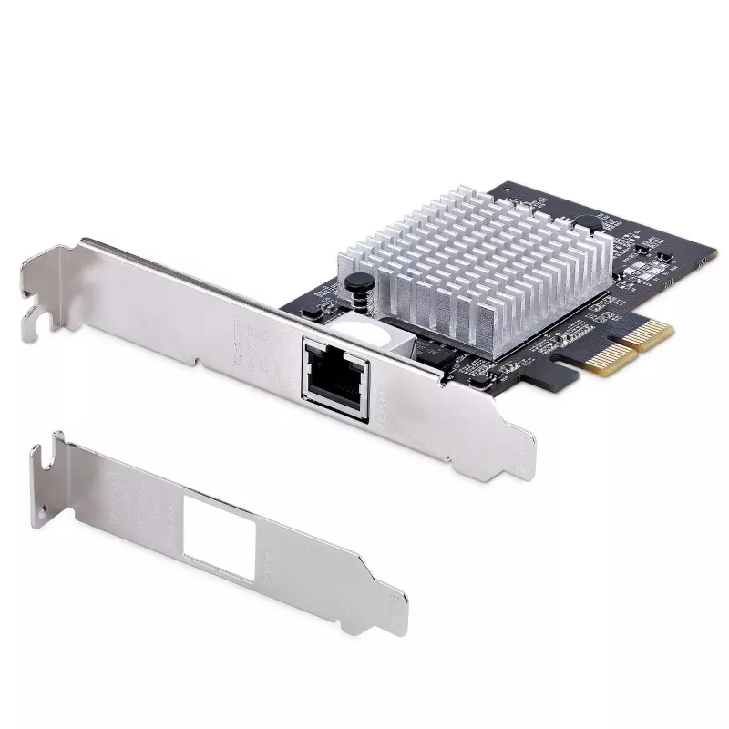 StarTech.com 1-Port 10Gbps PCIe adapter sieciowy Card, karta sieciowa do PC/serwera, sześciobiegowa karta sieciowa PCIe z obsługą ramek Jumbo, karta interfejsu NIC/LAN, 10GBASE-T i NBASE-T