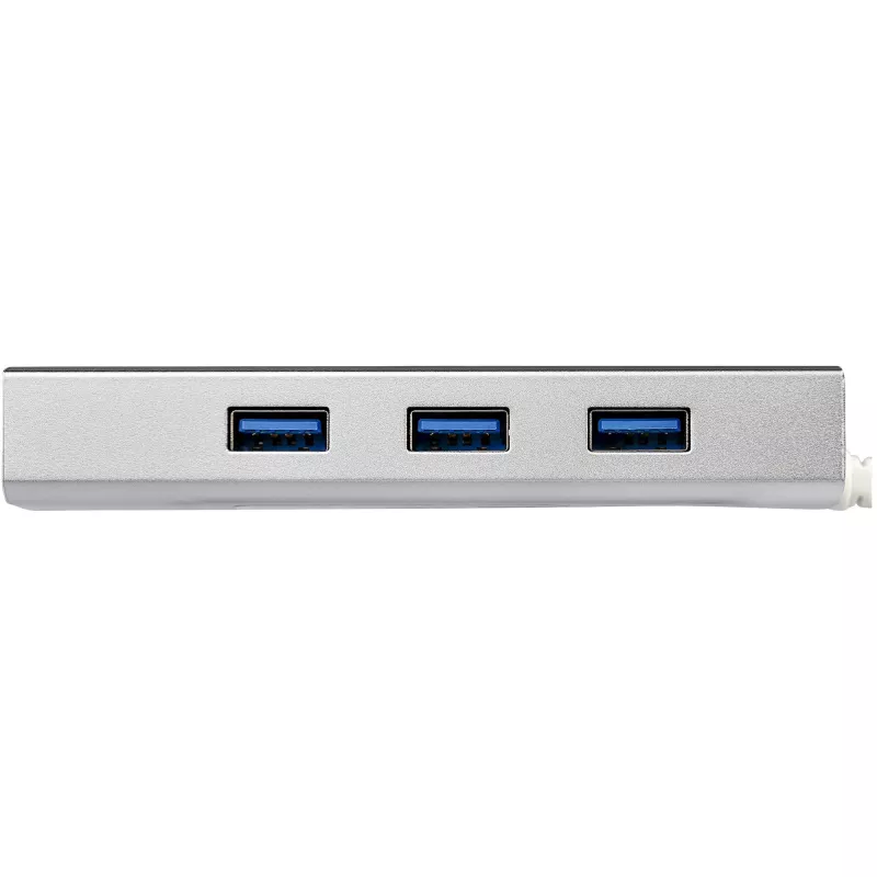 StarTech.com 3-Port Portable USB 3.0 Hub plus Gigabit Ethernet - Built-In kabel~3-Port Portable USB 3.0 Hub plus Gigabit Ethernet - 5Gbps - Built-In kabel