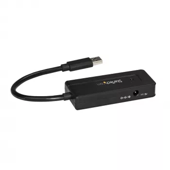 StarTech.com 4-portowy hub USB 3.0 (SuperSpeed 5 Gb/s) z szybkim ładowaniem – przenośny hub USB 3.1 Gen 1 typu A do laptopów/komputerów stacjonarnych – zasilany z magistrali USB lub zewnętrznie dla wysokiej wydajności – mini/kompaktowy