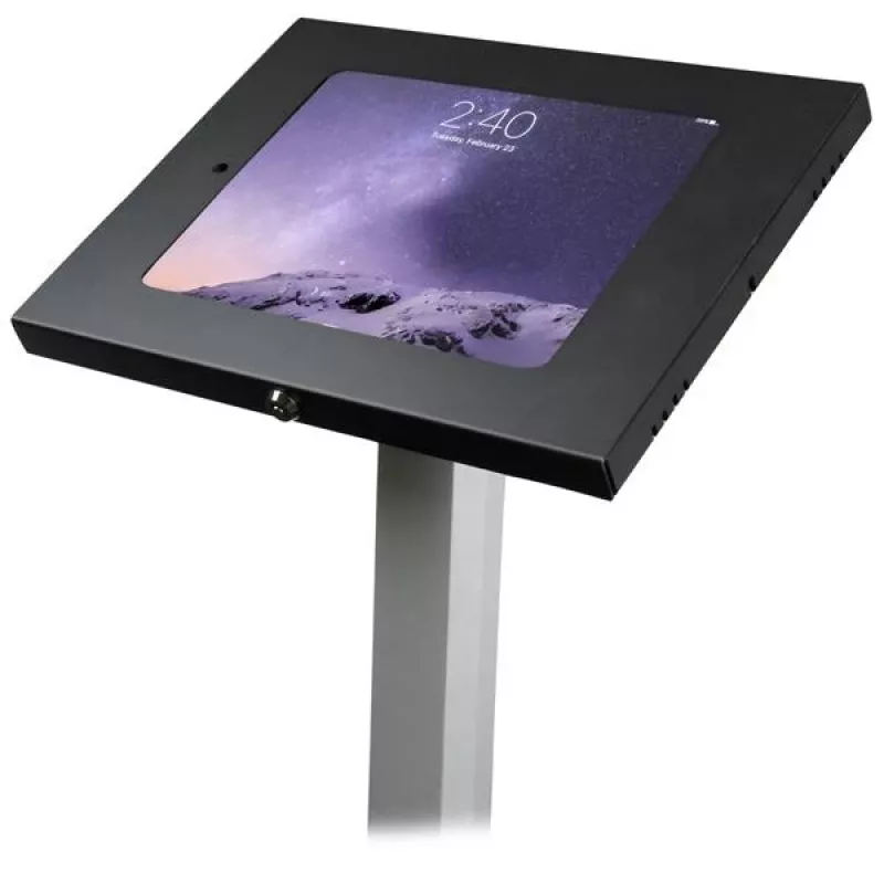 StarTech.com Bezpieczna podłogowa podstawa pod tablet - antykradzieżowa, Czarny, Srebrny, Tablet, Podstawa multimedialna, Aluminium, Tworzywo sztuczne, Stal, 1.5 kg, 24.6 cm (9.7 cala)