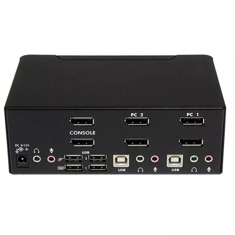 StarTech.com 2-portowy przełącznik KVM Dual DisplayPort USB z audio i hubem USB 2.0