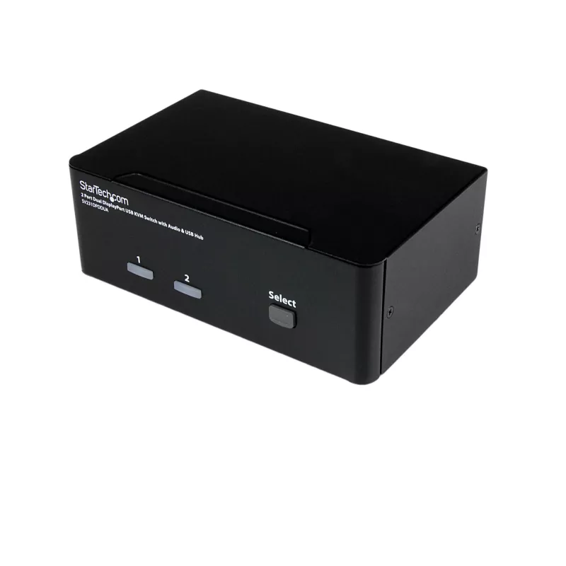 StarTech.com 2-portowy przełącznik KVM Dual DisplayPort USB z audio i hubem USB 2.0