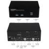 StarTech.com 2-portowy przełącznik KVM Dual DisplayPort USB z audio i hubem USB 2.0