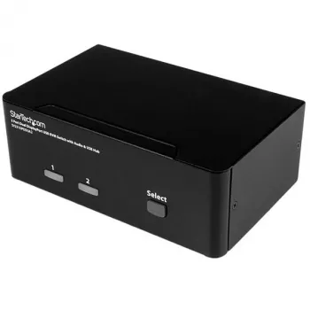 StarTech.com 2-Portowy przełącznik KVM DisplayPort z obsługą dwóch monitorów - 4K 60 Hz