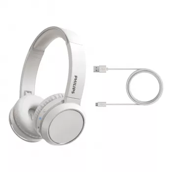 Philips 4000 series TAH4205WT/00 słuchawki/zestaw słuchawkowy Bezprzewodowy Nagłowny Rozmowy/Muzyka USB typu C Bluetooth Biały