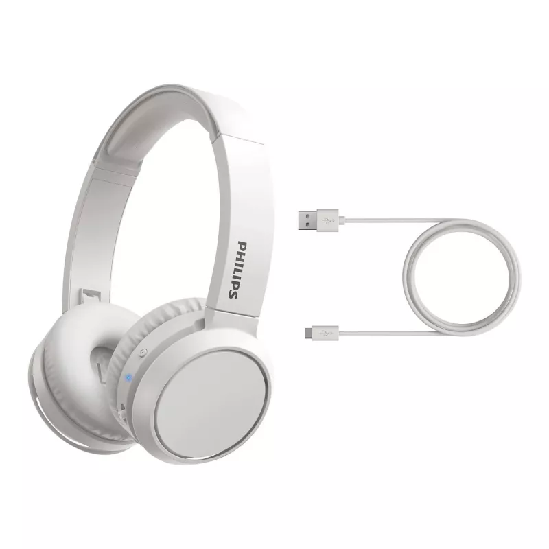 Philips 4000 series TAH4205WT/00 słuchawki/zestaw słuchawkowy Bezprzewodowy Nagłowny Rozmowy/Muzyka USB typu C Bluetooth Biały