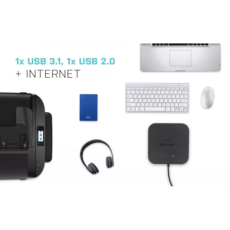 i-tec Thunderbolt 3 Travel Dock Dual 4K Display + Power Delivery 60W