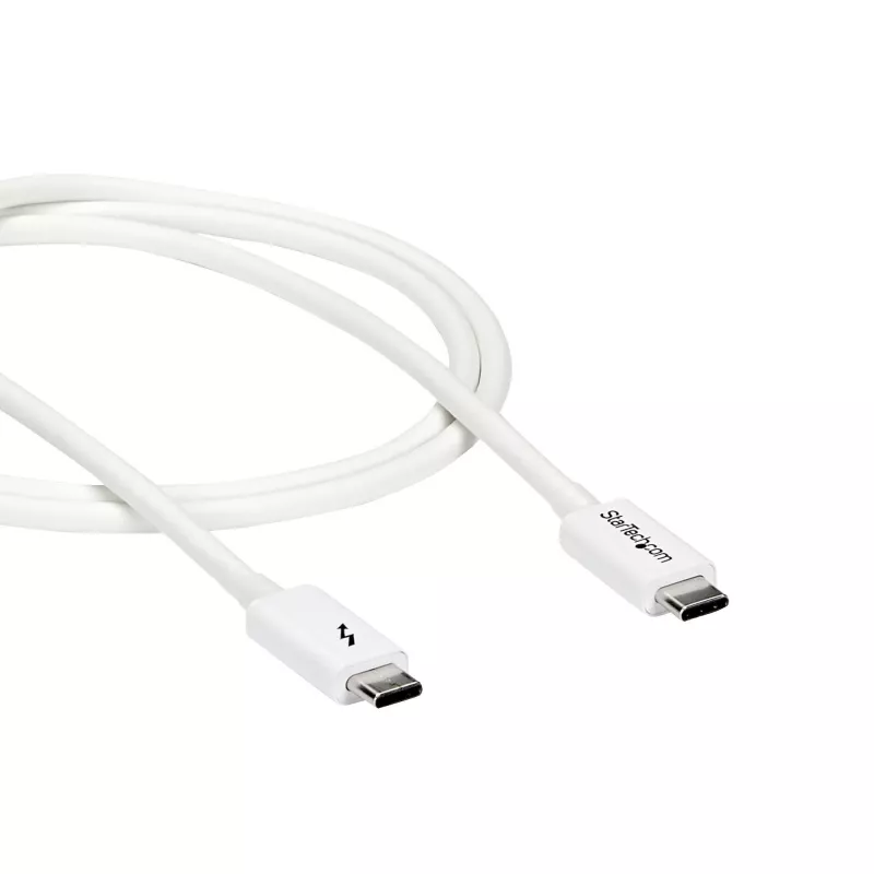 StarTech.com Thunderbolt 3 kabel - 20Gbps - 1m - Biały - Thunderbolt, USB i DisplayPort Kompatybilny