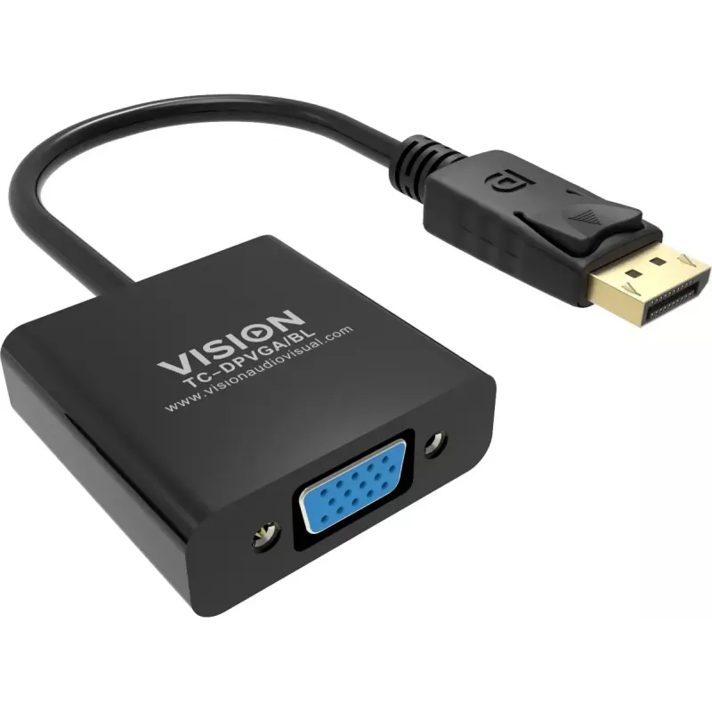 Kabel przejściówka wideo DisplayPort VGA Vision TC-DPVGA/BL