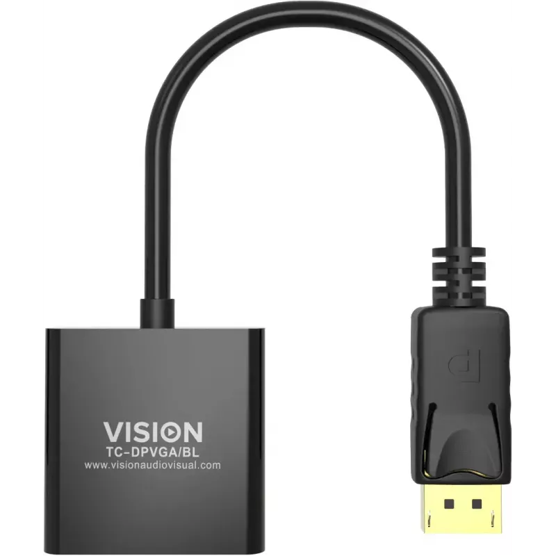 Kabel przejściówka wideo DisplayPort VGA Vision TC-DPVGA/BL