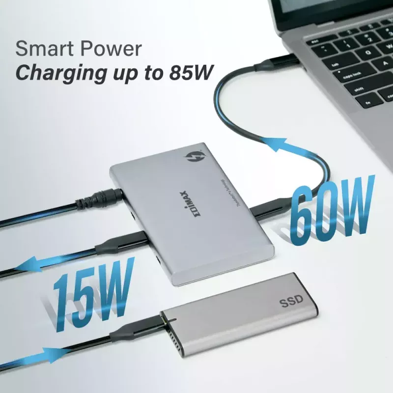 Edimax TD-405BP stacja dokująca/port replikujący do laptopów przewodowa Thunderbolt 4 60W