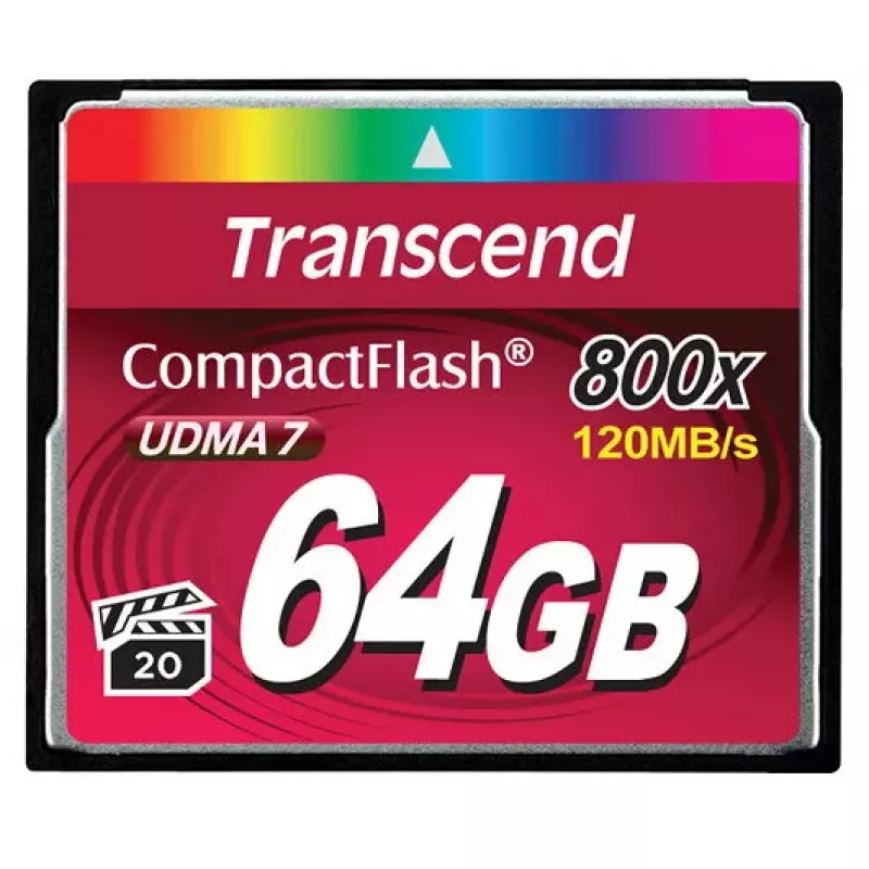 Pamięć Flash Transcend 64 GB CompactFlash 800x TS64GCF800
