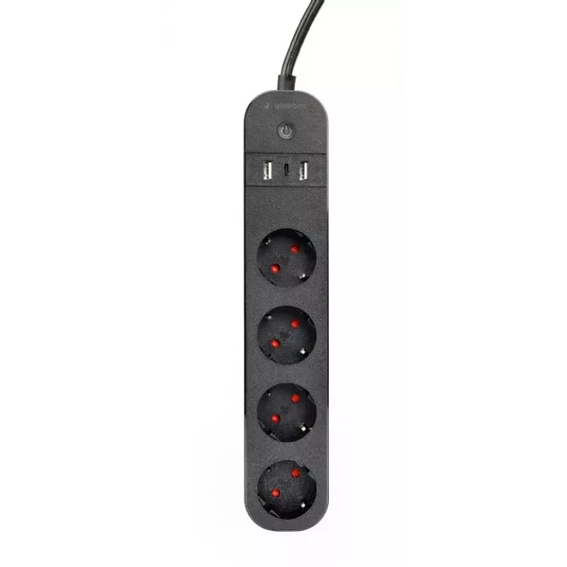 Listwa zasilająca Gembird TSL-PS-S4U-01 Smart 4 gniazda AC