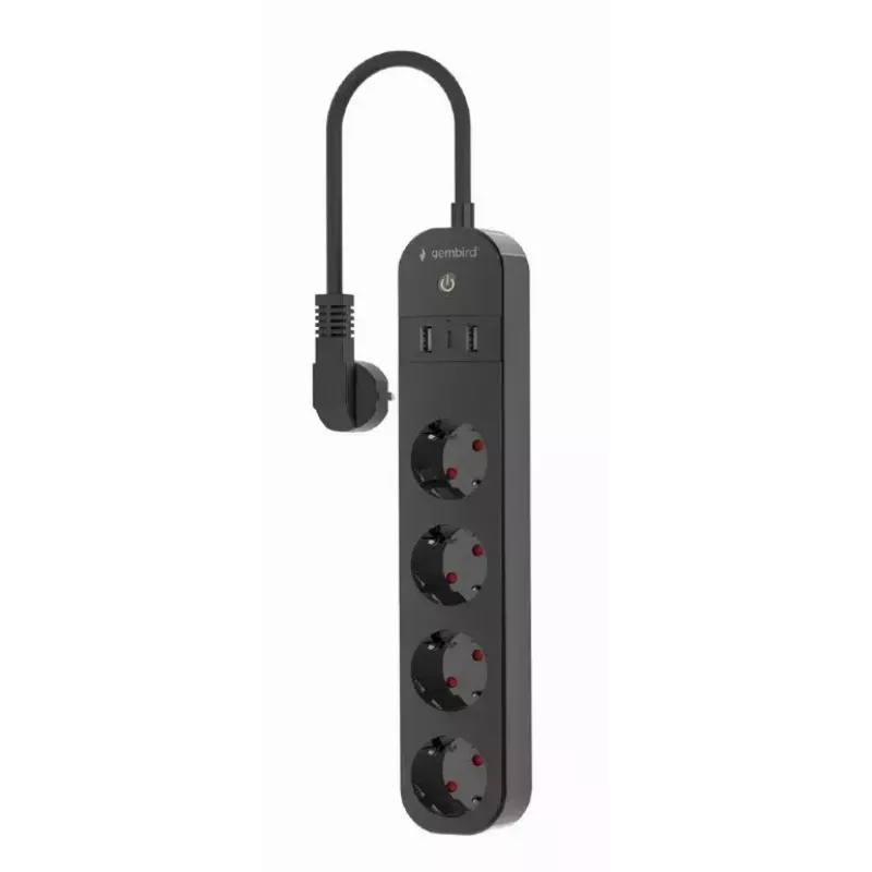 Listwa zasilająca Gembird TSL-PS-S4U-01 Smart 4 gniazda AC