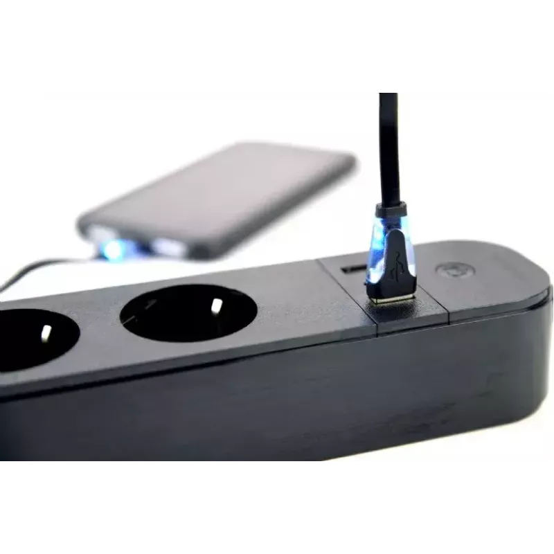 Listwa zasilająca Gembird TSL-PS-S4U-01 Smart 4 gniazda AC
